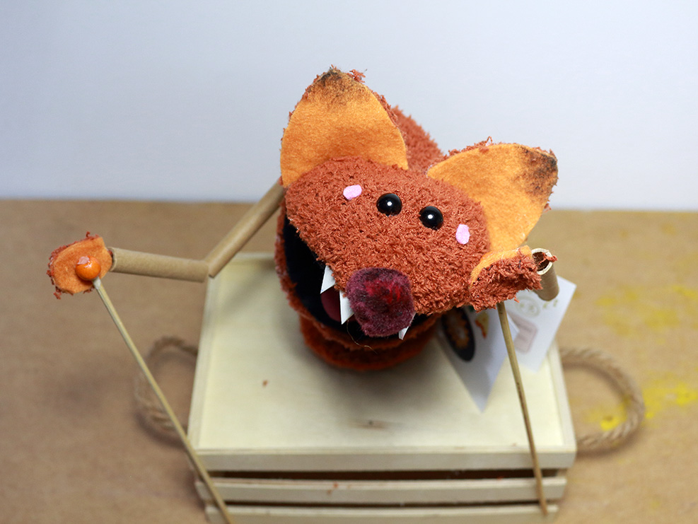 Front view of Foxie puppet